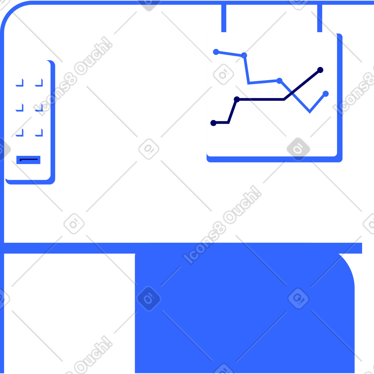 Banco della reception in background illustrazione stile Lounge scarica PNG, SVG