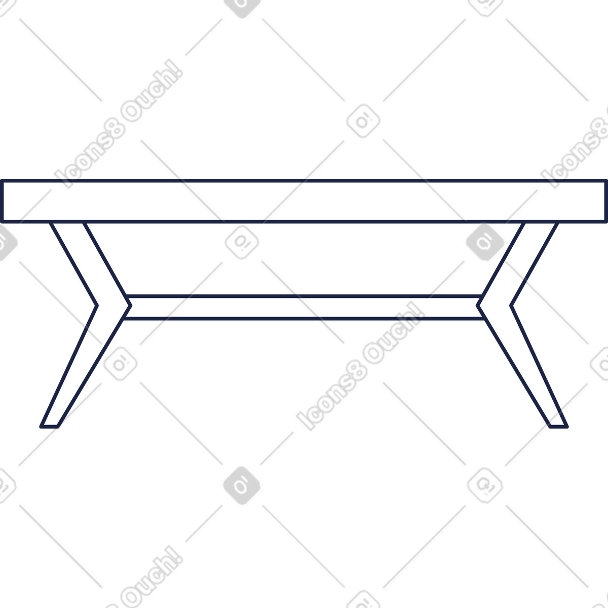 Ilustração de Linha mesa em no estilo Urban Line para baixar em PNG, SVG