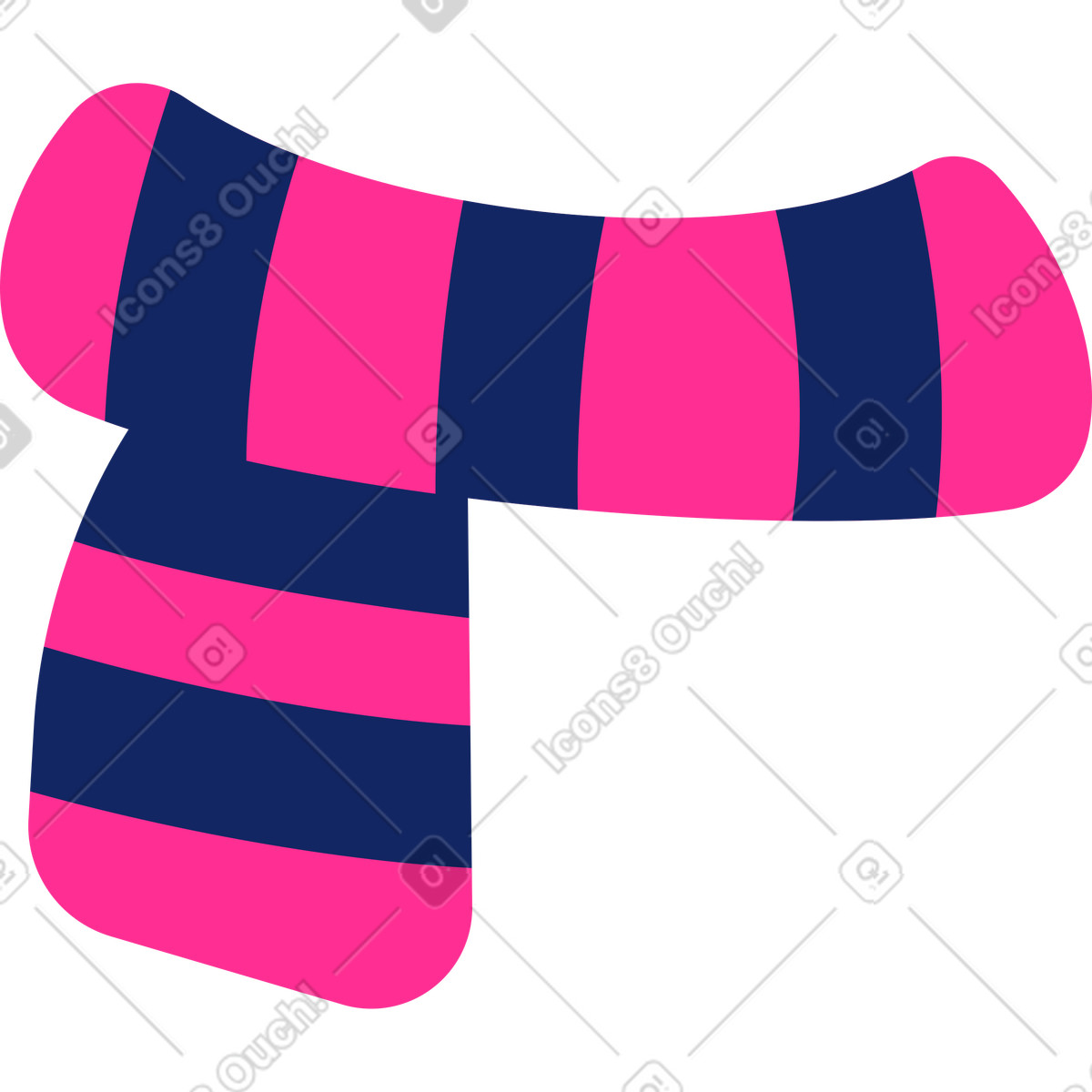 Scarf illustration in Cyborg style download in PNG, SVG