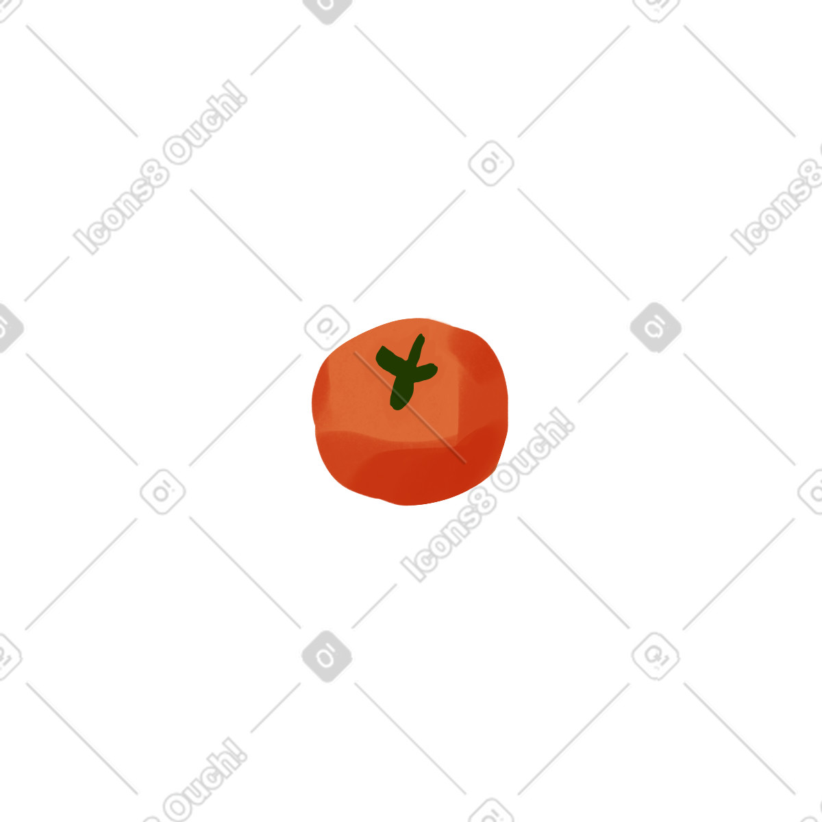 Small cherry tomato illustration in Ikigai style download in PNG, SVG