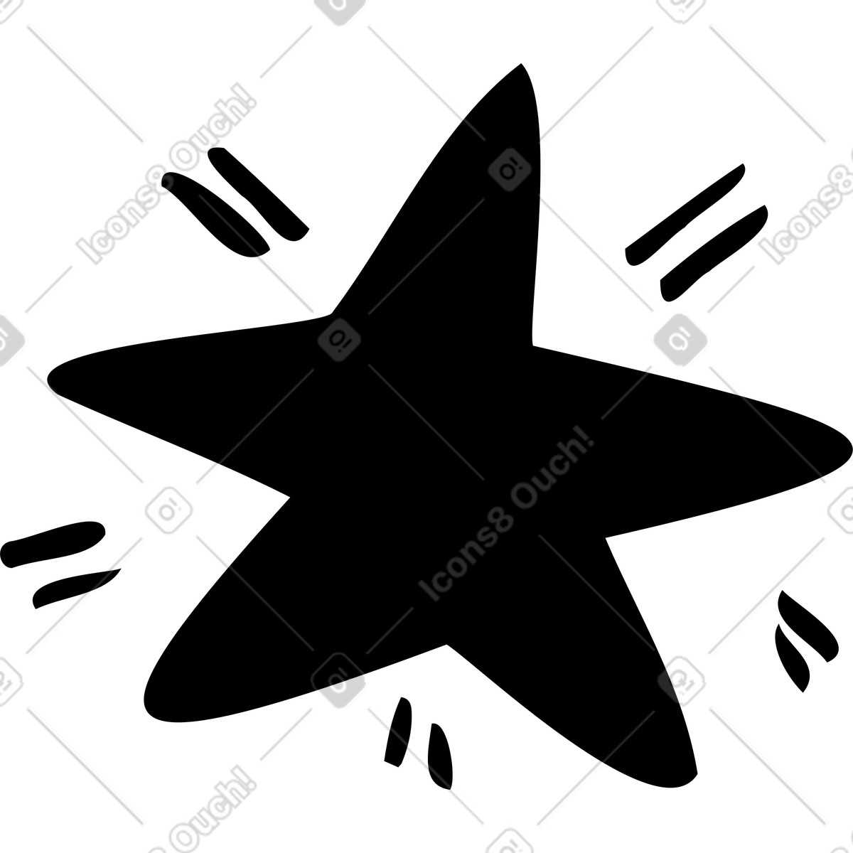Ilustración Estrella en estilo Journal a descargar en PNG y SVG