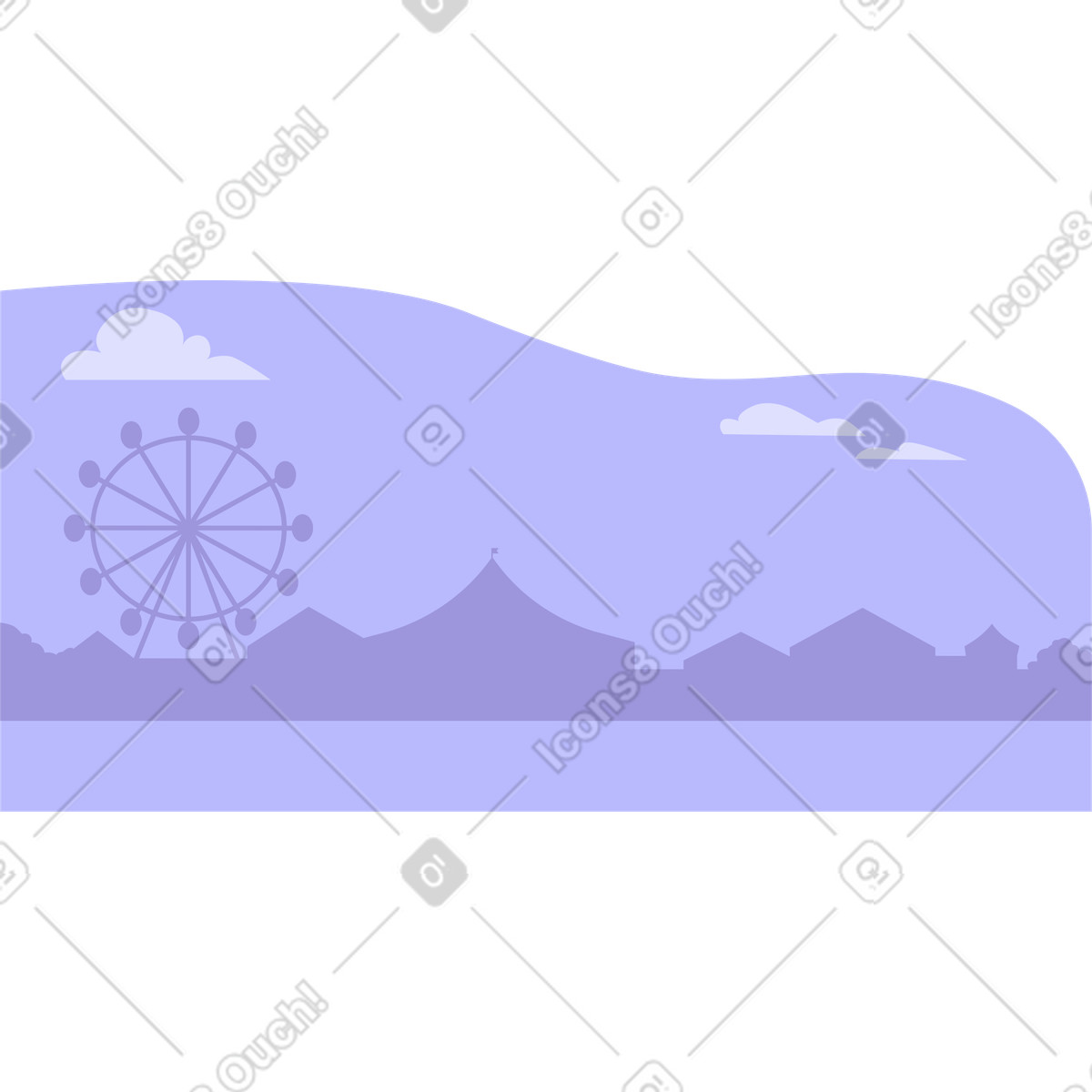 Fair background illustration in Woof style download in PNG, SVG