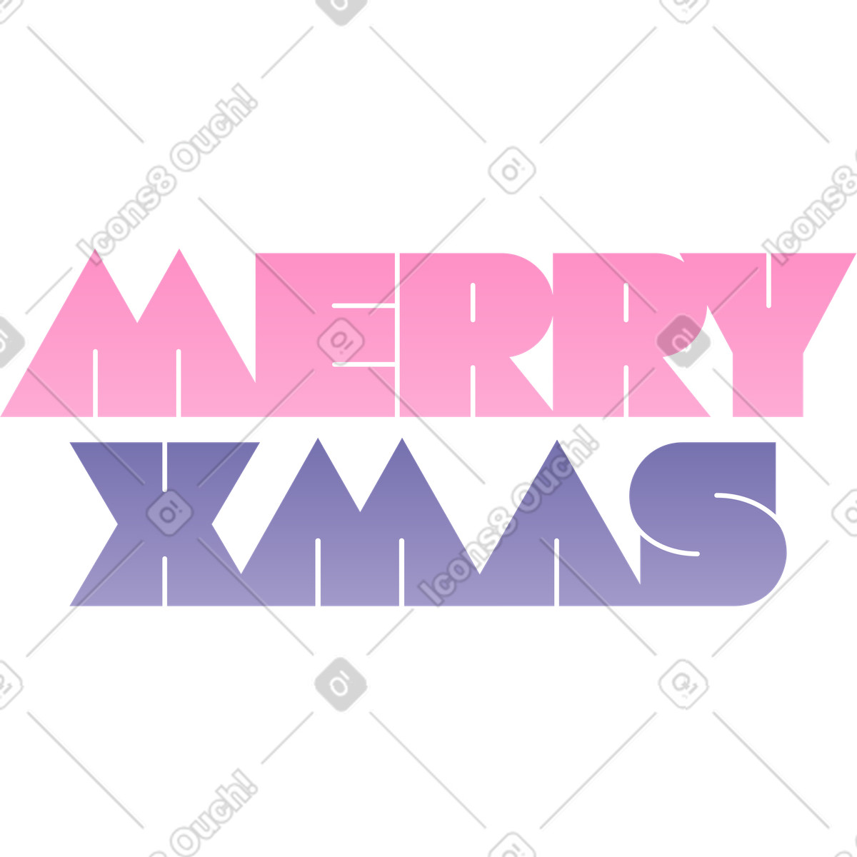 Lettering merry xmas text illustration in Coworking style download in PNG, SVG