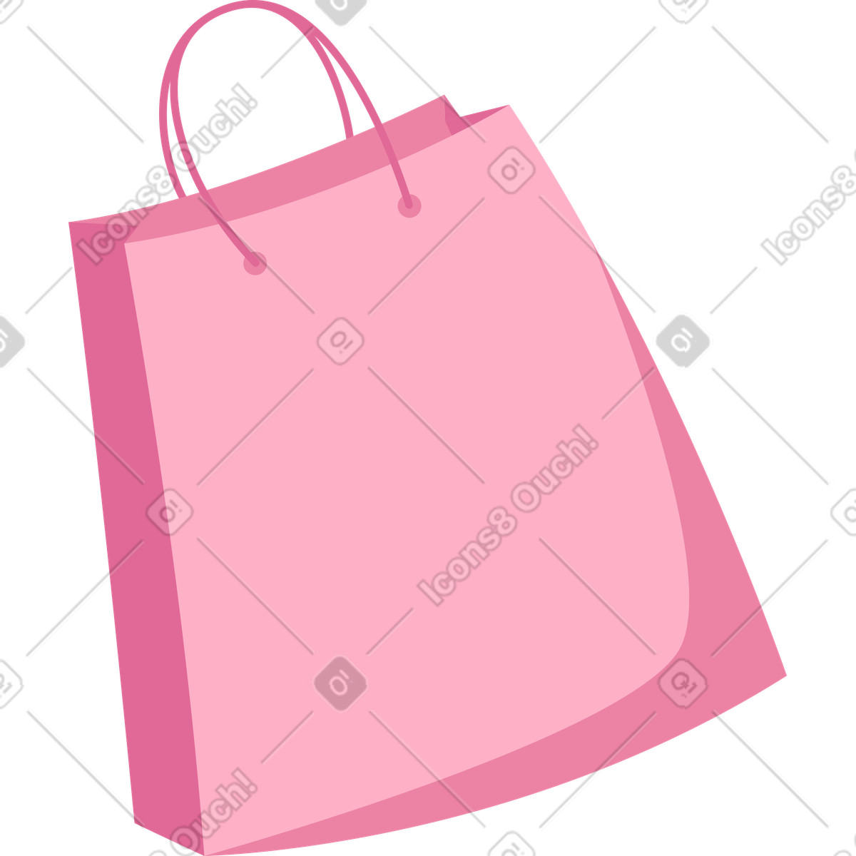 Ilustración Bolsa rosa en estilo Social a descargar en PNG y SVG