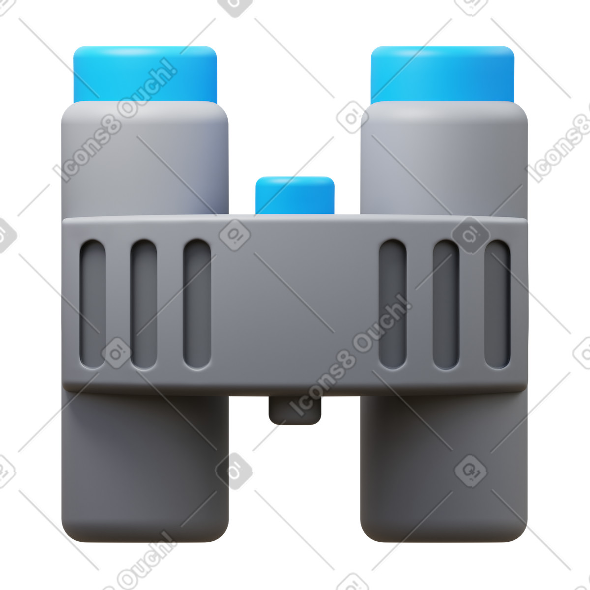 Ilustración Binoculars en estilo 3D Fluency a descargar en PNG y SVG