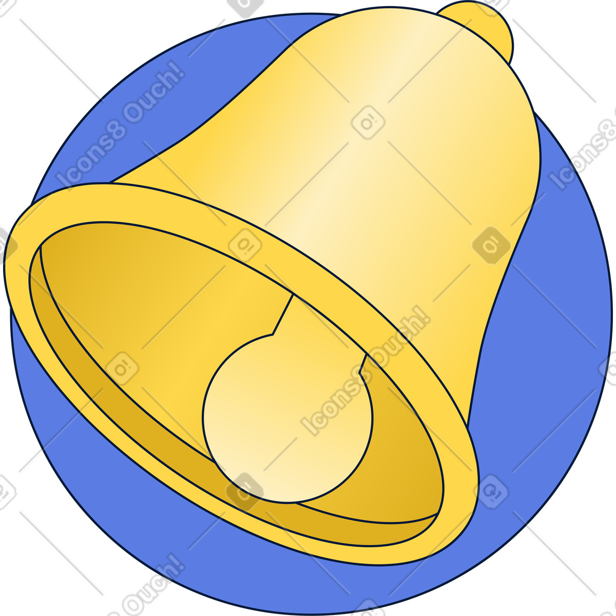 Bell icon illustration in Neat style download in PNG, SVG