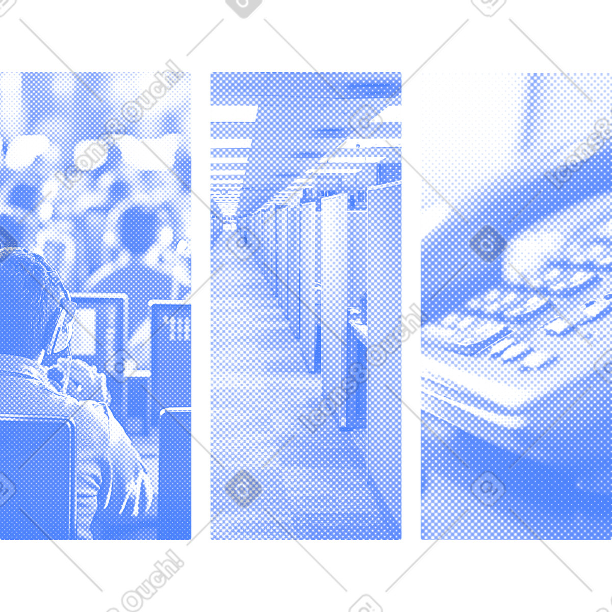 Background del servizio di supporto illustrazione in stile Halftone scarica in PNG, SVG