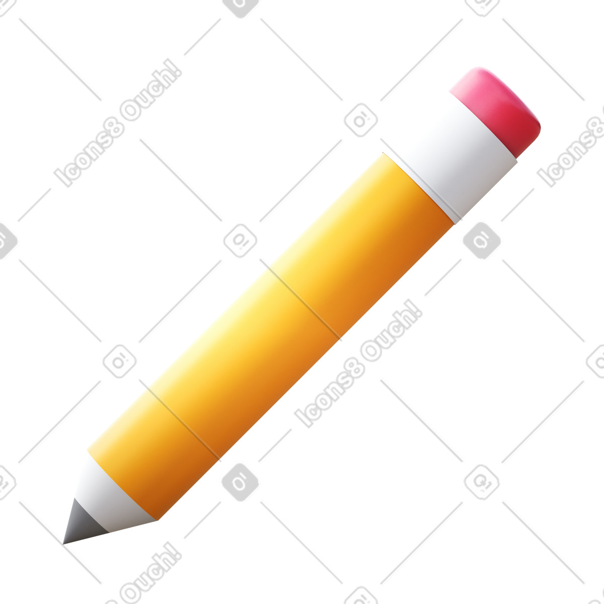 3D Fluency スタイルの Pencil のイラストをPNG、SVG形式でダウンロード