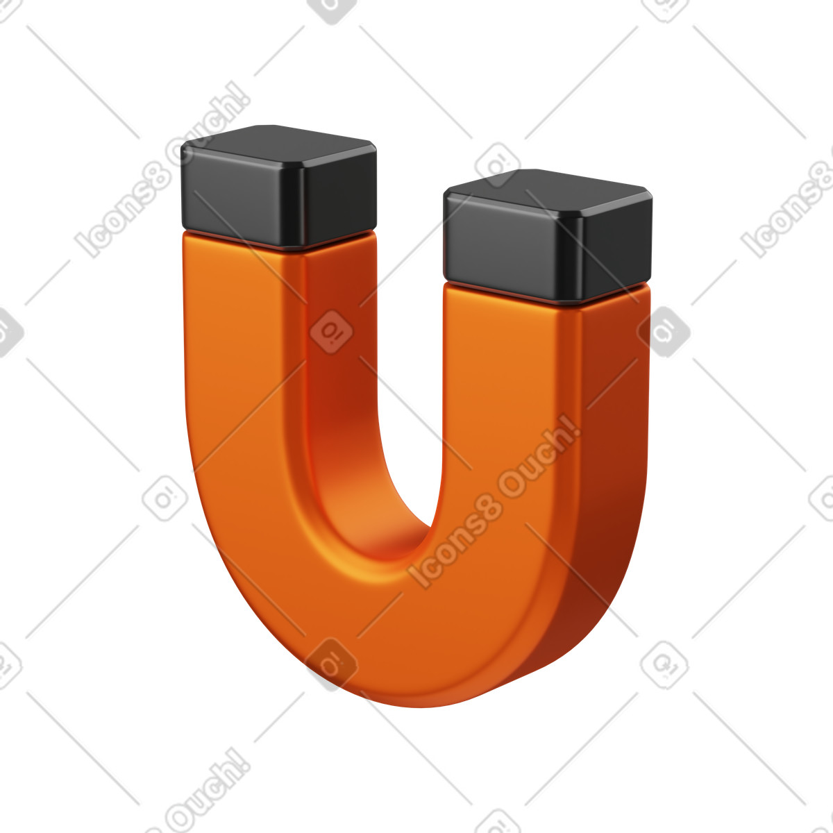 Magnet illustration in PNG, SVG