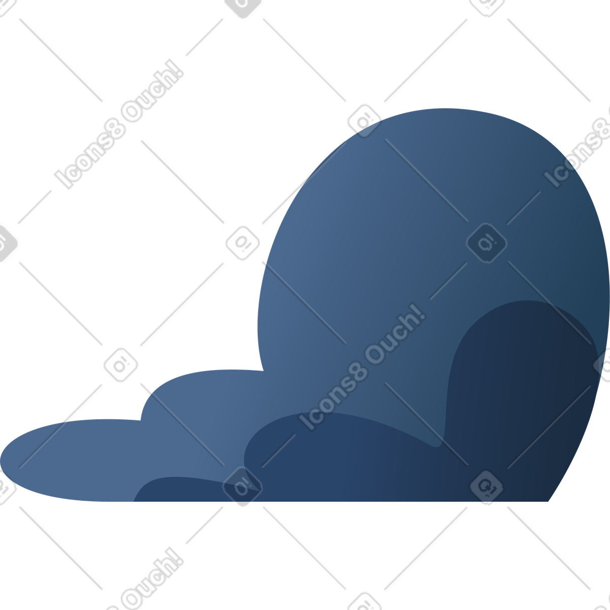 Ilustración Gran arbusto azul en estilo Vivid a descargar en PNG y SVG