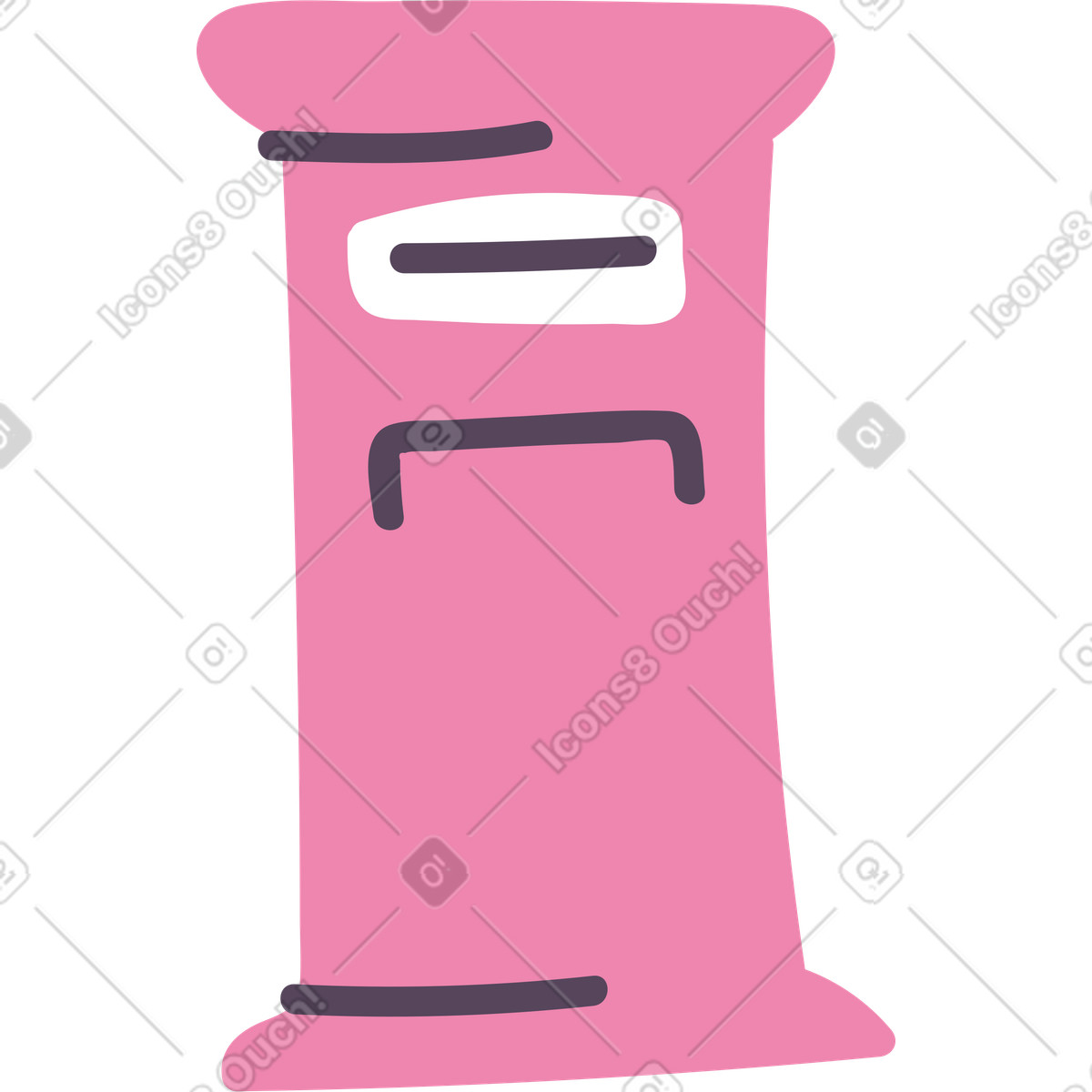 Postbox illustrazione in stile Pluto scarica in PNG, SVG