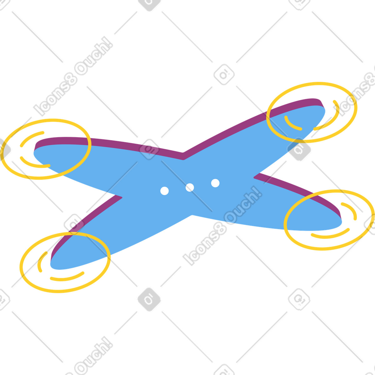 Quadrocopter-Illustration im Sammy-Stil als Download in PNG, SVG