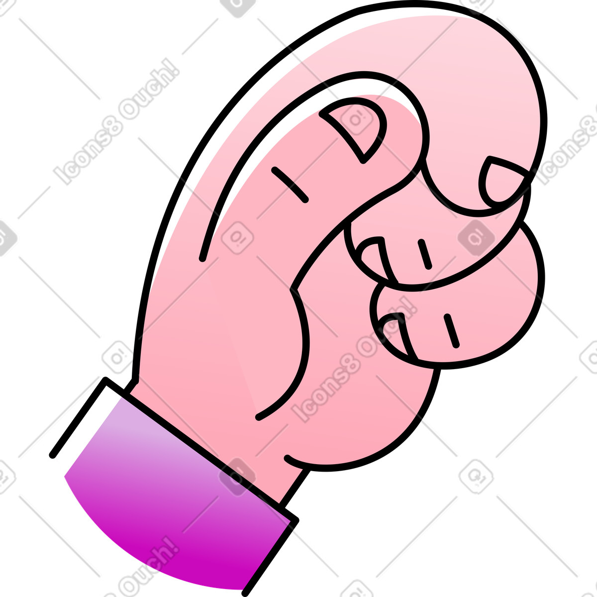 Hand holding something illustration in Pocus style download in PNG, SVG