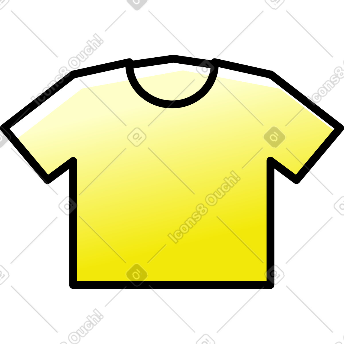 Pocus スタイルの 黄色いtシャツ のイラストをPNG、SVG形式でダウンロード