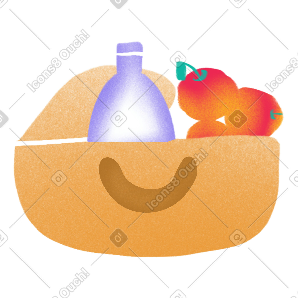 Ilustração de Picnic basket em no estilo Bonny para baixar em PNG, SVG