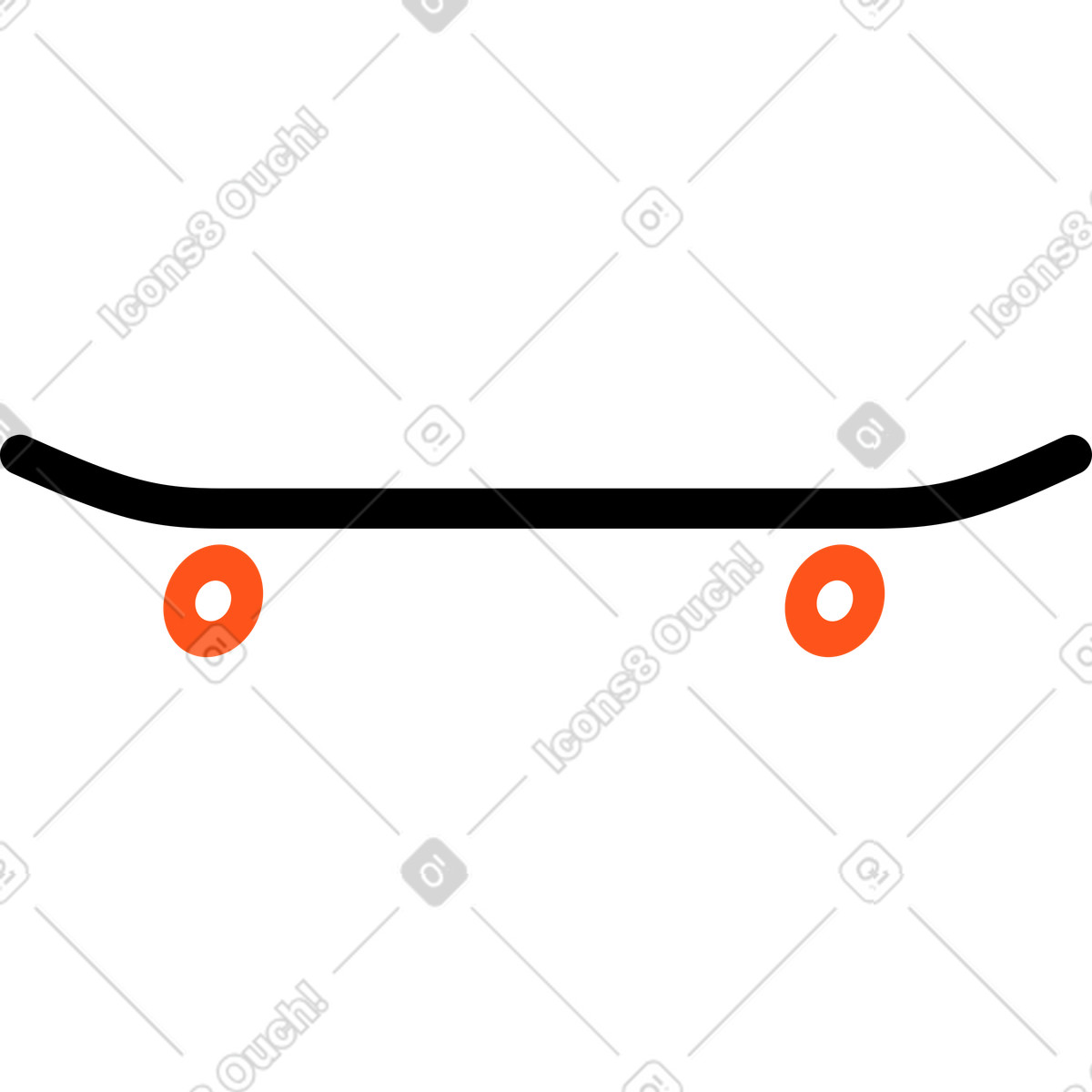 Skateboard illustrazione in stile Warp scarica in PNG, SVG