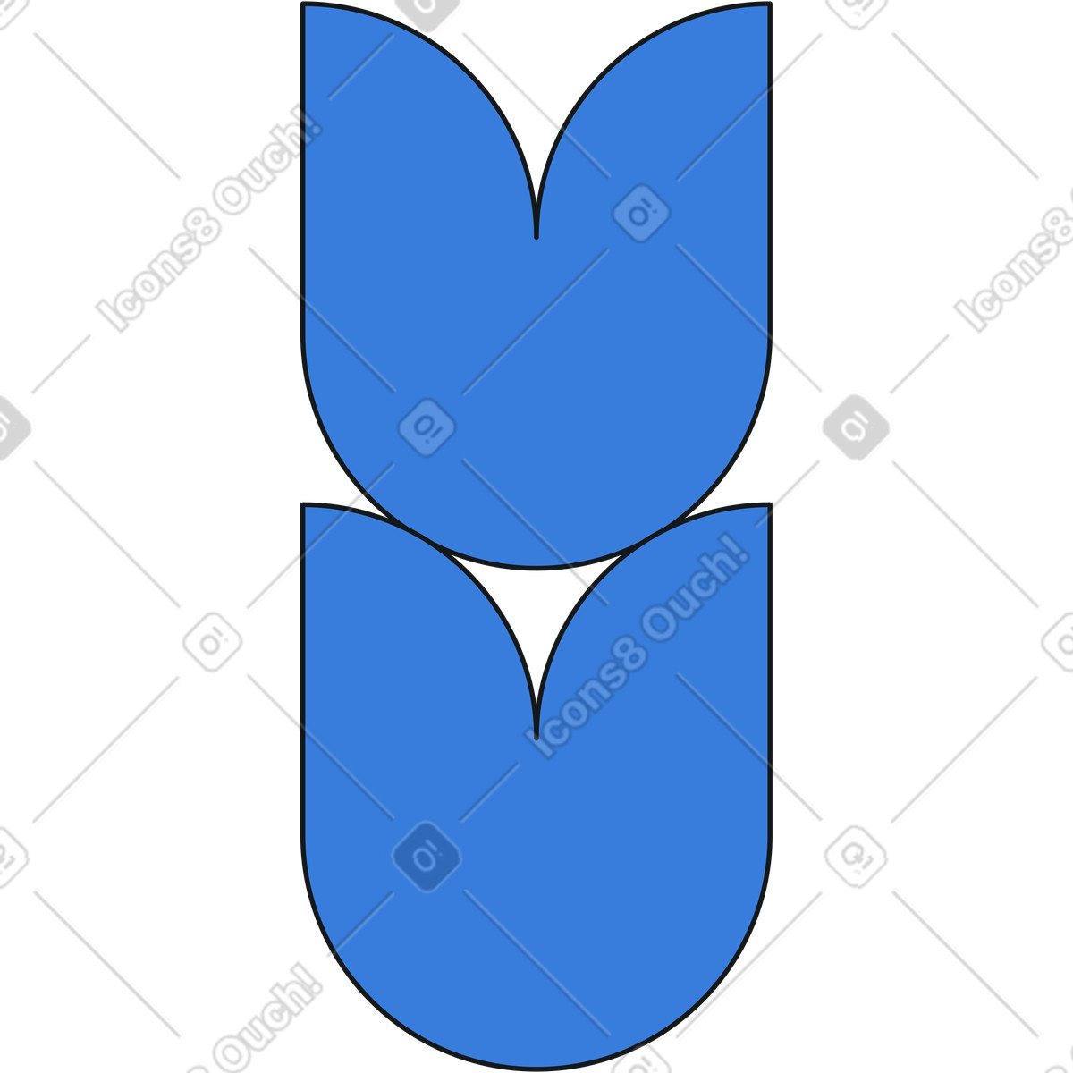 Illustration Plante abstraite dans le style Midnight à télécharger aux formats PNG, SVG