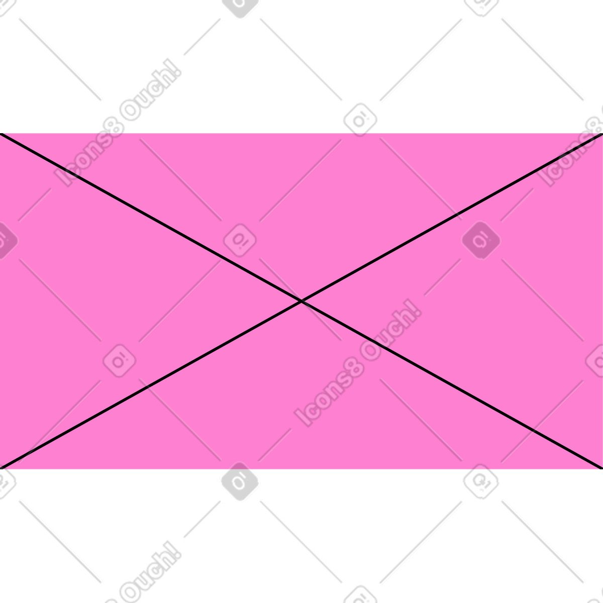 Crossed rectangle illustration in Knotty style download in PNG, SVG