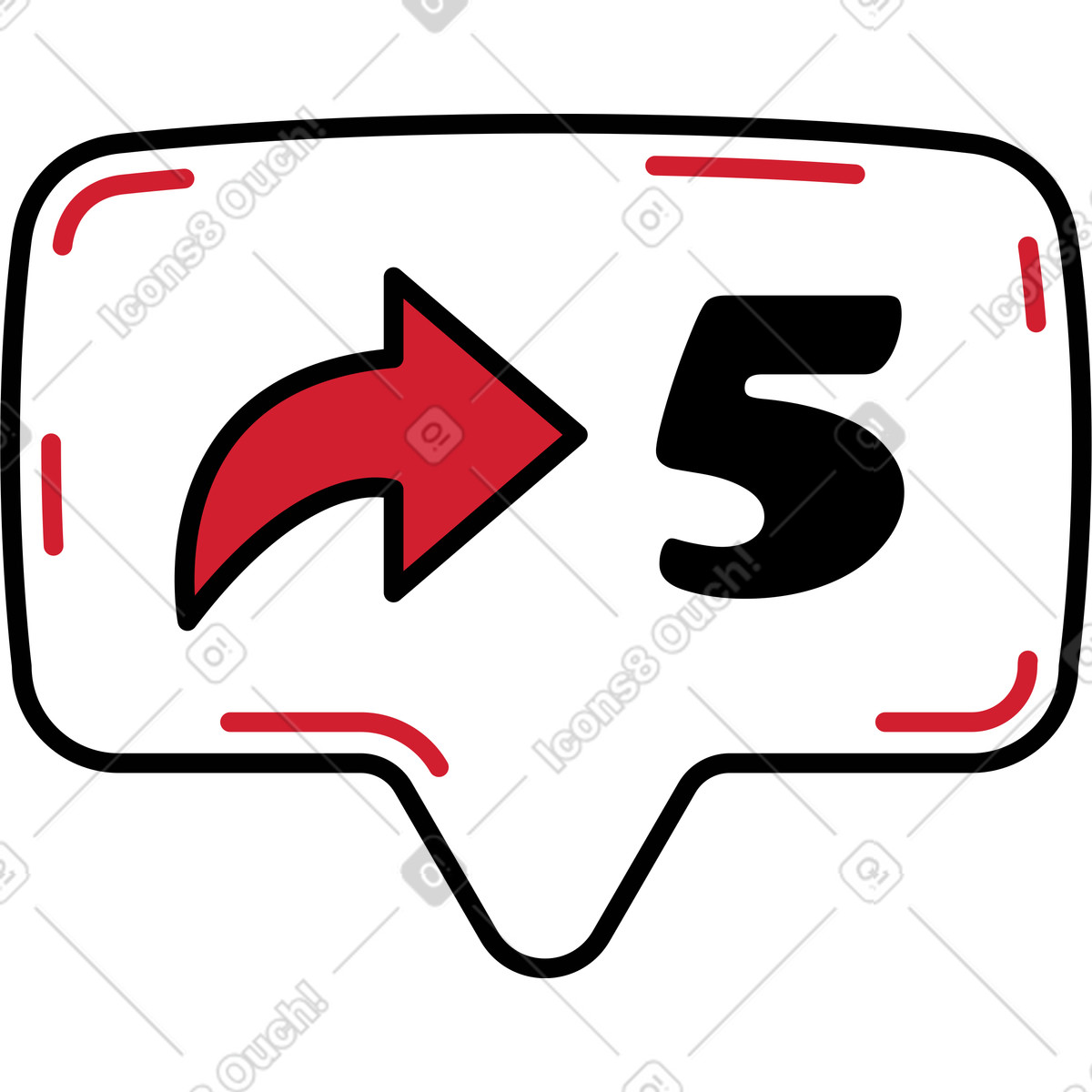 Share notification icon illustration in Ruby style download in PNG, SVG