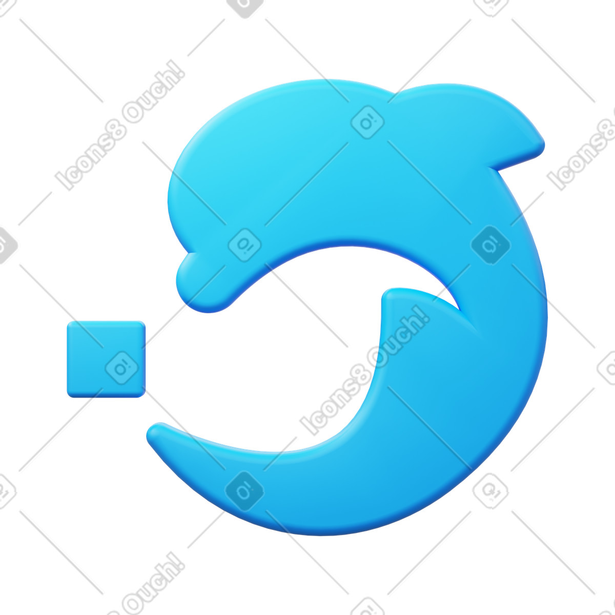 Deepai-logo-Illustration im 3D Fluency-Stil als Download in PNG, SVG