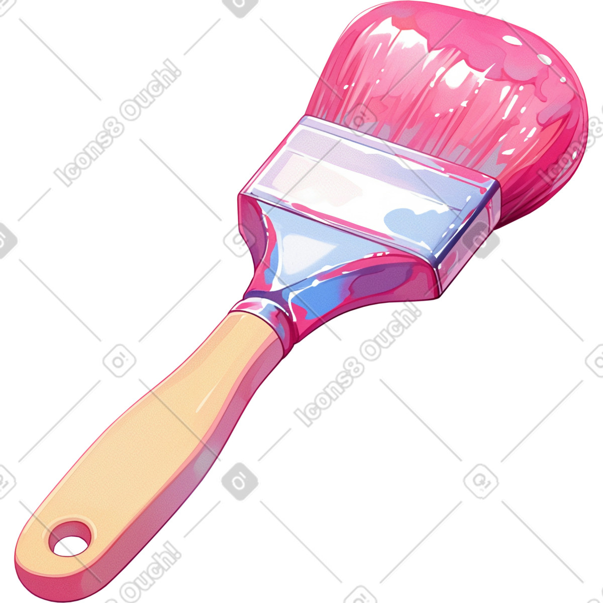 Paint brush illustration in Glazy style download in PNG, SVG