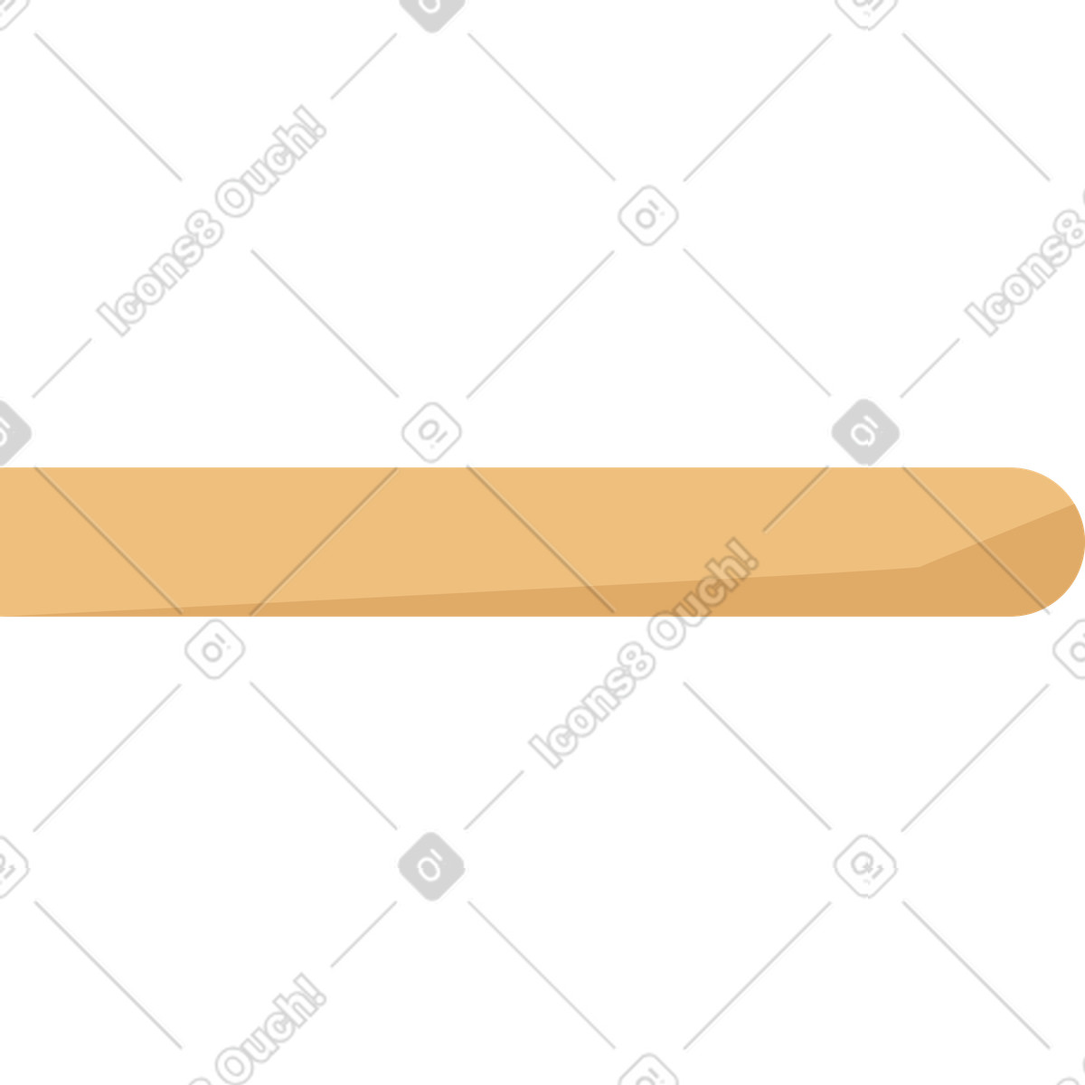 Lagom スタイルの 木の棒 のイラストをPNG、SVG形式でダウンロード
