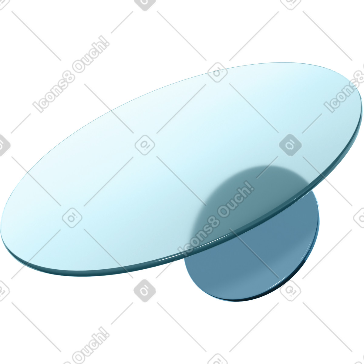 Illustration Two monochrome disks dans le style 3D Glassy à télécharger aux formats PNG, SVG