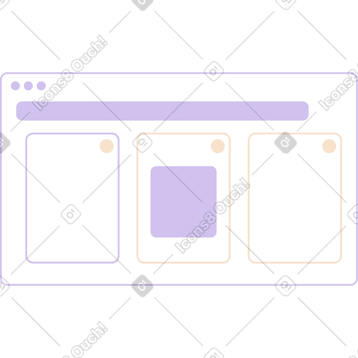 下载 Folks 风格的 带有卡片的浏览器窗口 插画，支持 PNG、SVG 格式