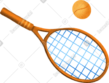 Tennis racket and ball PNG, SVG