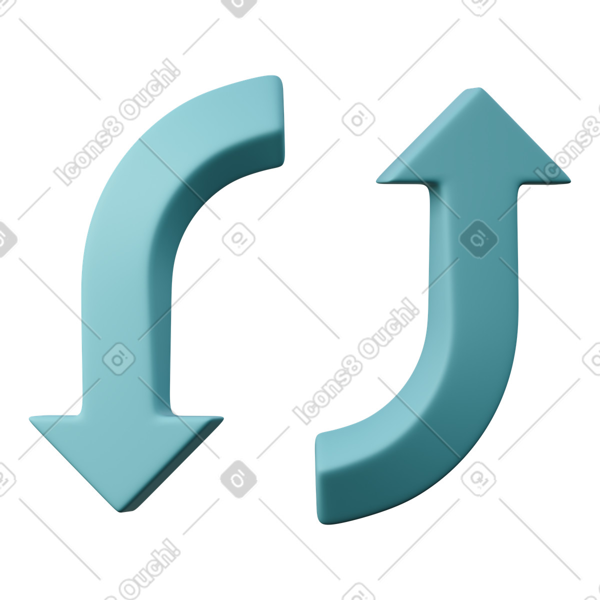 Ilustração de Símbolo repetição ou recarga em no estilo 3D Sugary para baixar em PNG, SVG