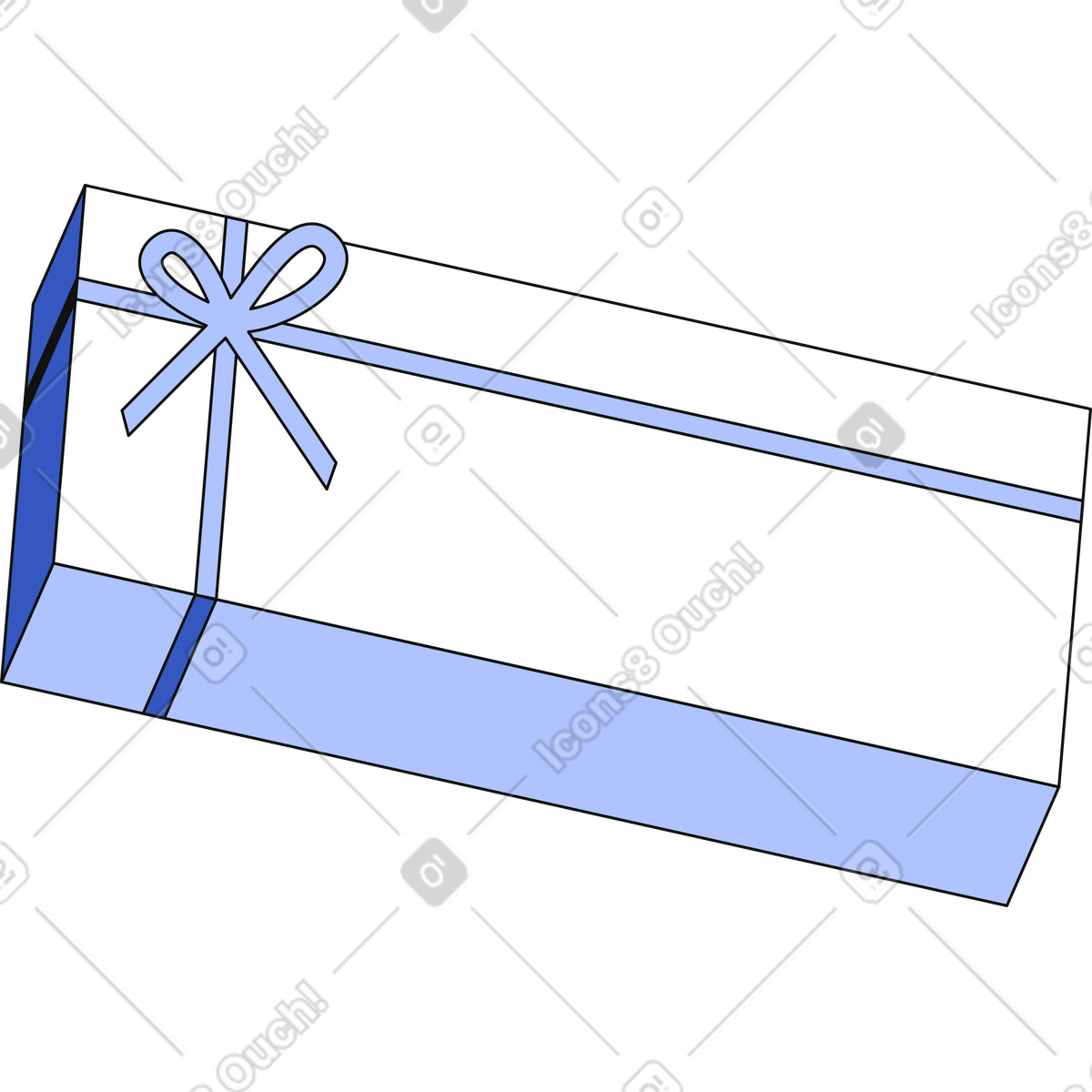 Small gift box illustration in Techny style download in PNG, SVG