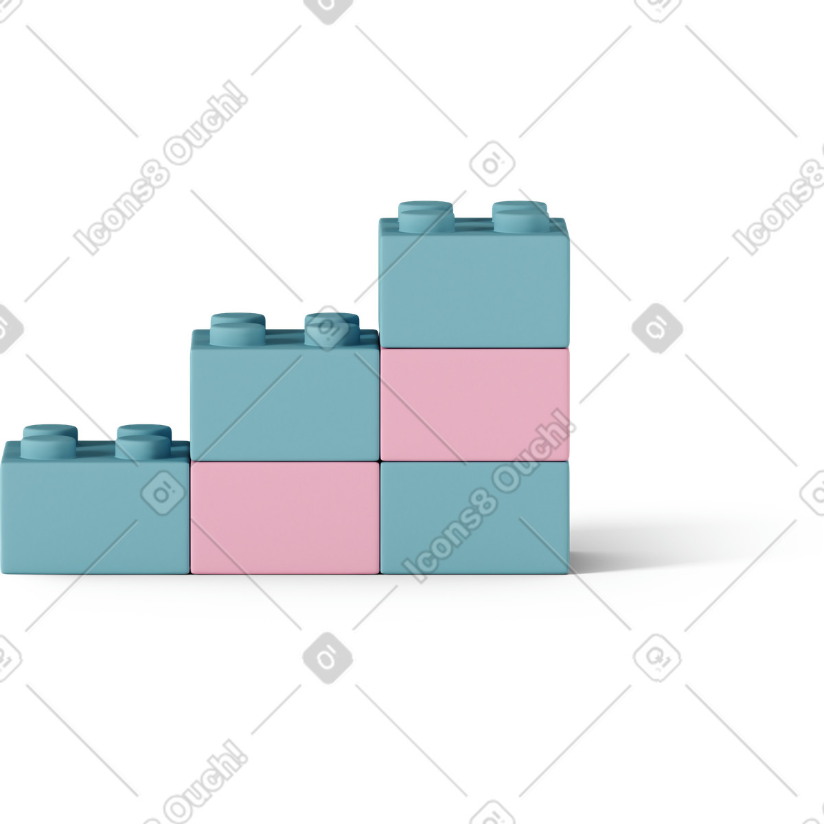 3D Casual life スタイルの Lego bricks のイラストをPNG、SVG形式でダウンロード