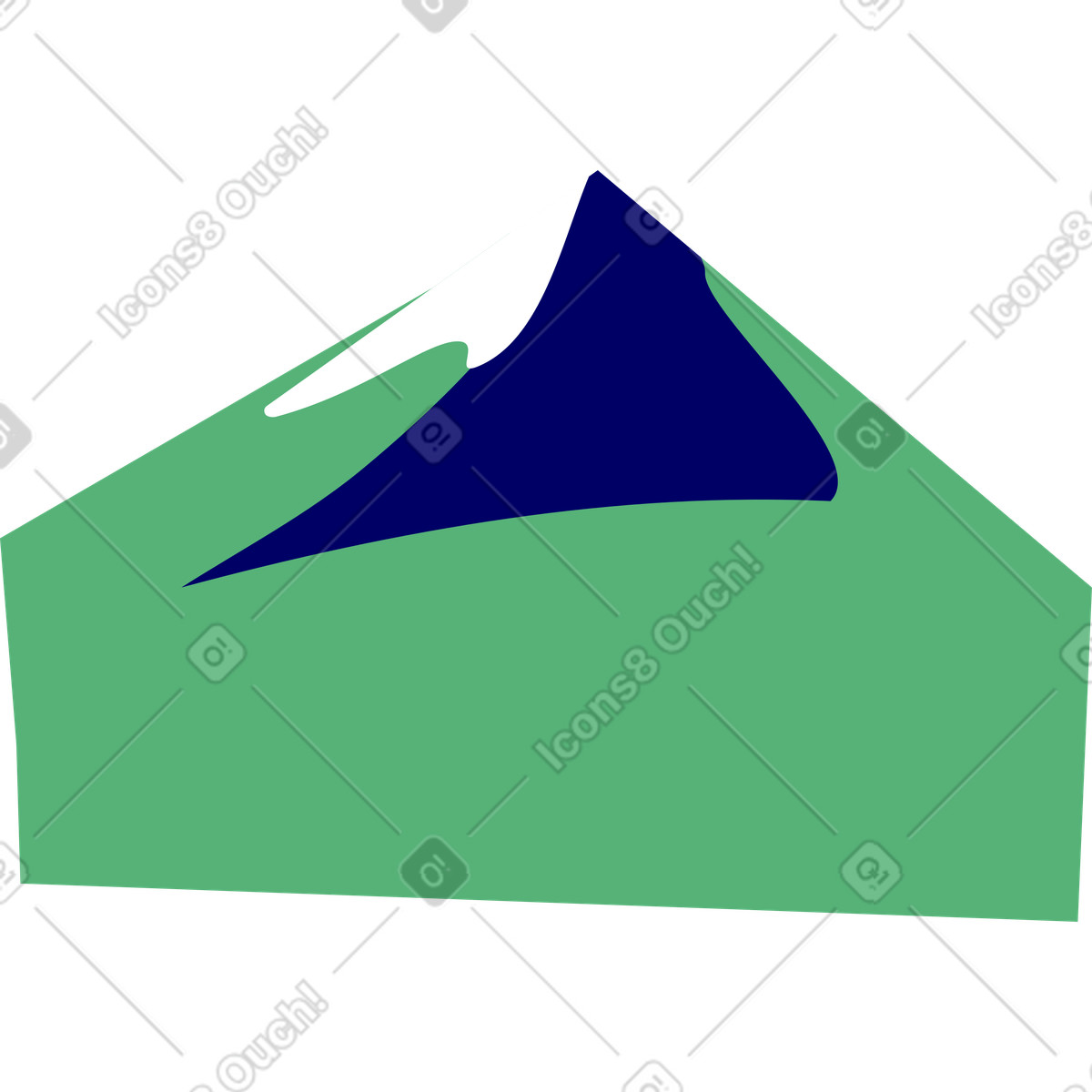 Mountain with snowcap illustration in Lounge style download in PNG, SVG
