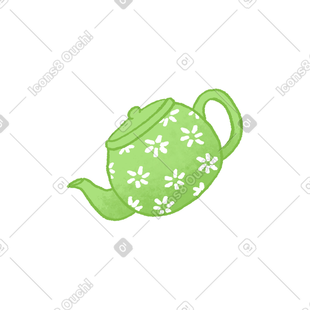 Ilustración Tetera en estilo Hue a descargar en PNG y SVG