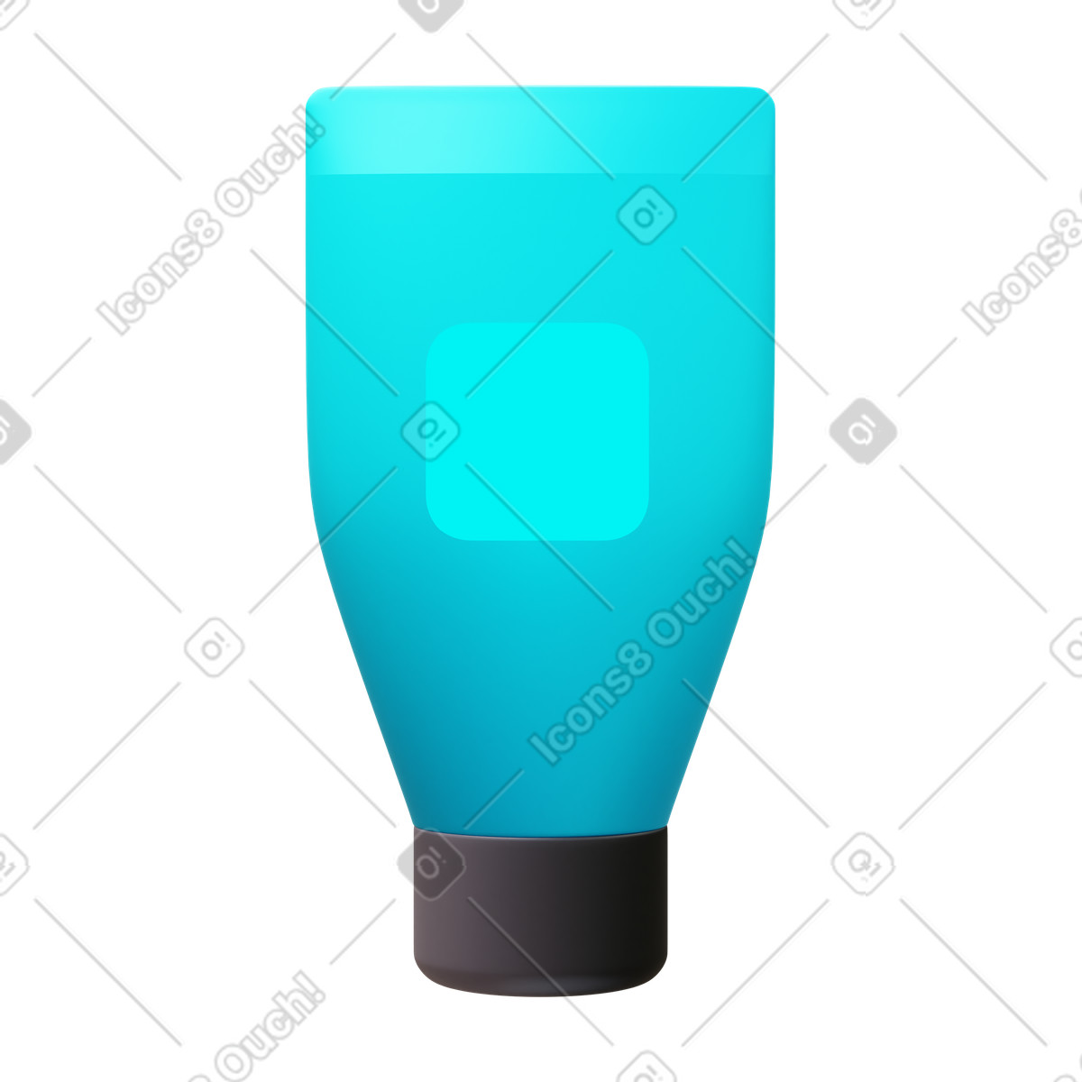 Ilustración Cream tube en estilo 3D Fluency a descargar en PNG y SVG