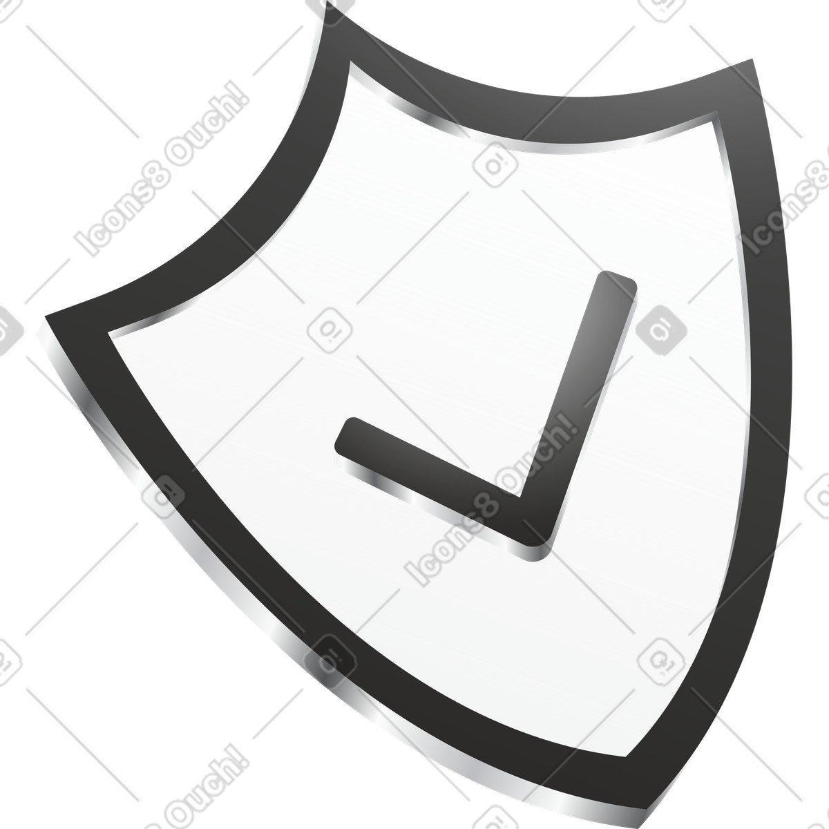 Dark shield illustration in Token style download in PNG, SVG