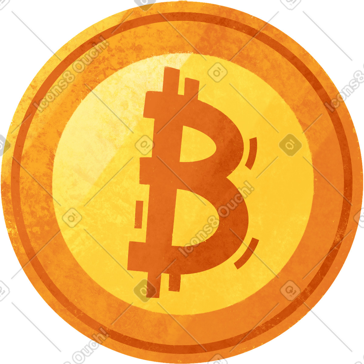 Иллюстрация Big bitcoin coin в стиле Bonbon — скачать в форматах PNG, SVG