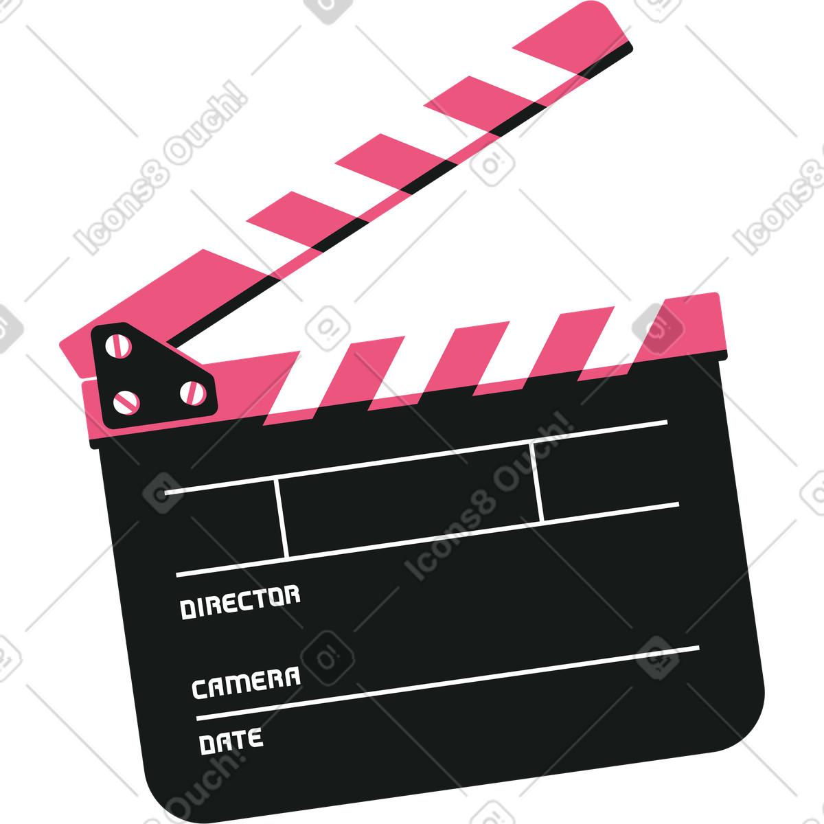 Lounge スタイルの Movier clapper board for director assistant のイラストをPNG、SVG形式でダウンロード