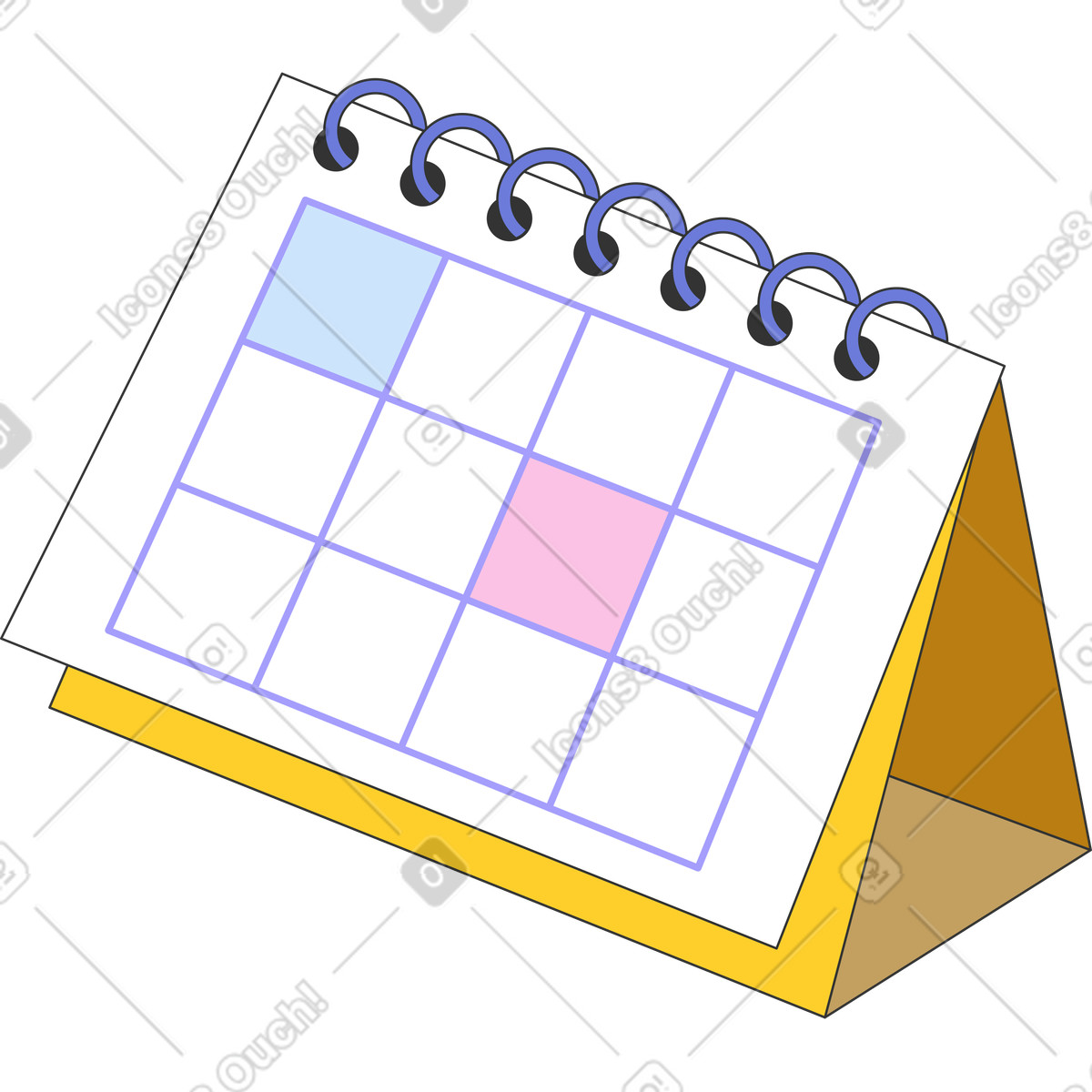 Ilustração de Calendário em no estilo Kit para baixar em PNG, SVG