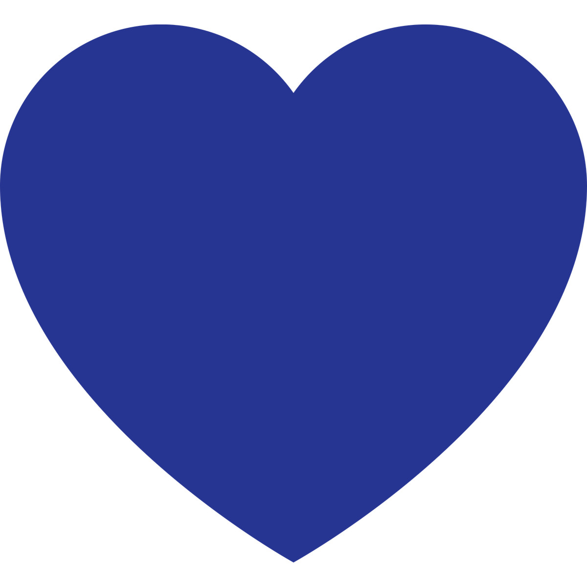 Heart dark blue illustrazione in stile Fogg scarica in PNG, SVG