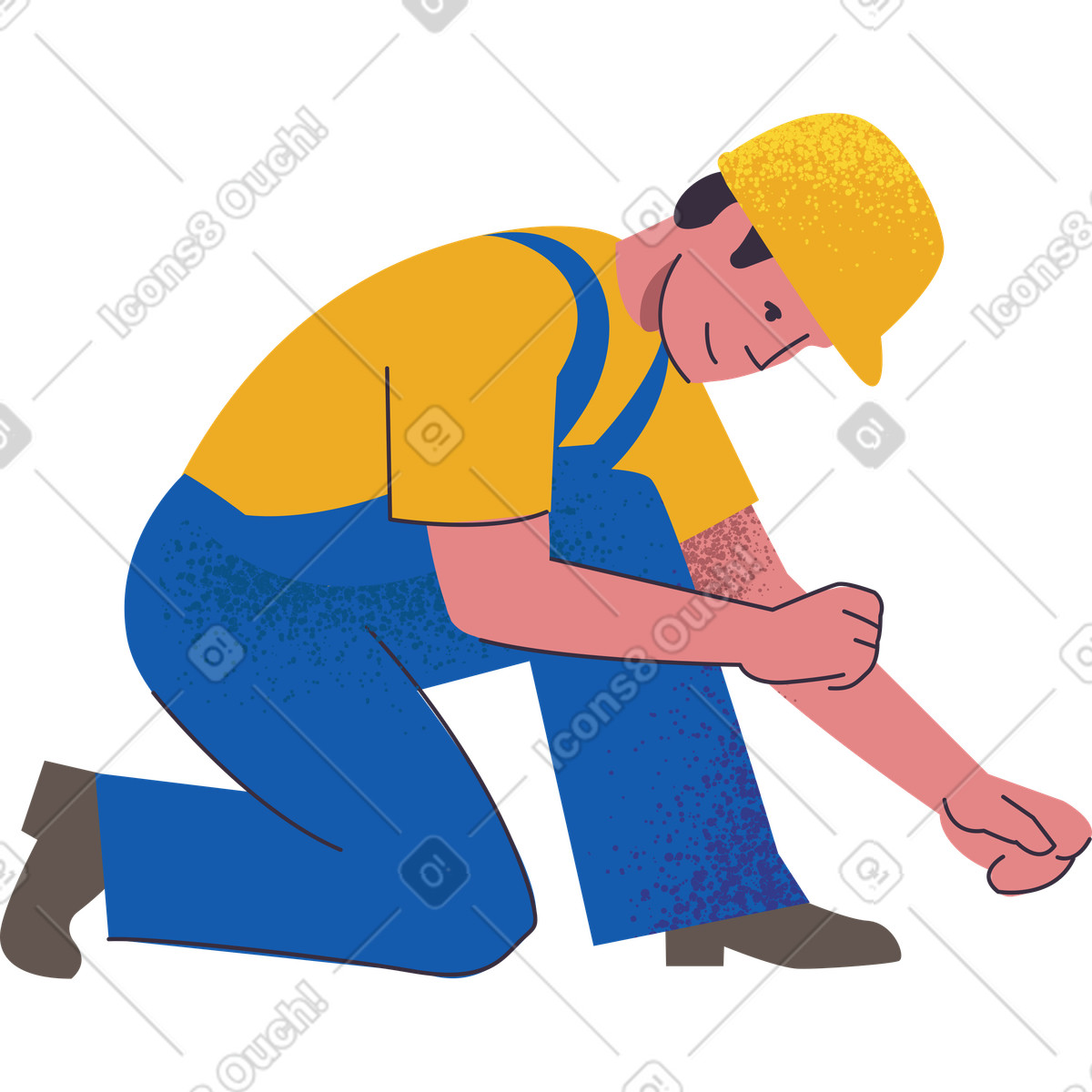Illustration Ouvrier dans le style Pale à télécharger aux formats PNG, SVG