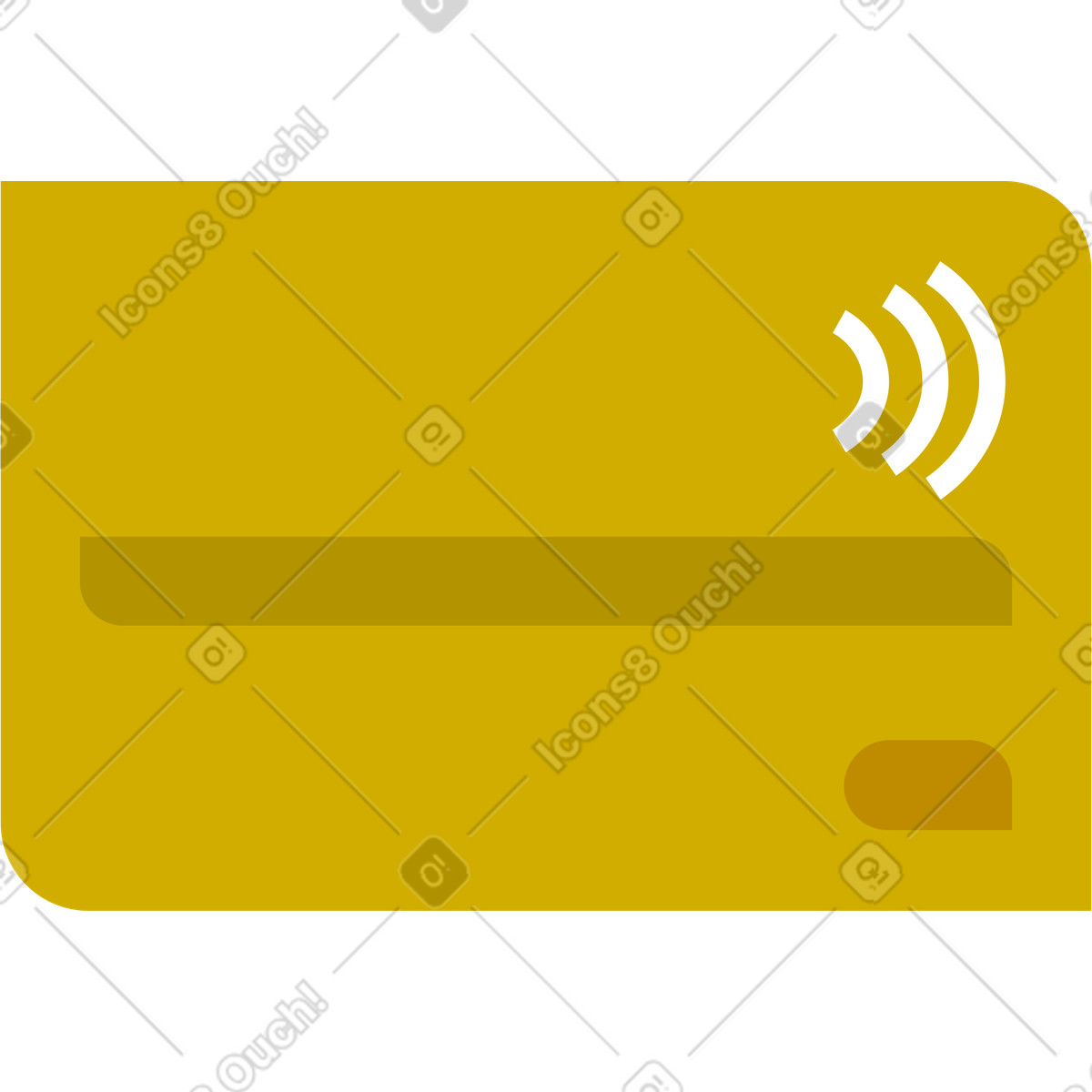 Bank card illustration in Vector style download in PNG, SVG