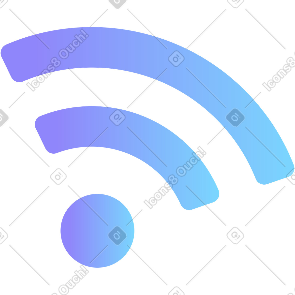 Illustration Icone wifi dans le style Hi-tech à télécharger aux formats PNG, SVG