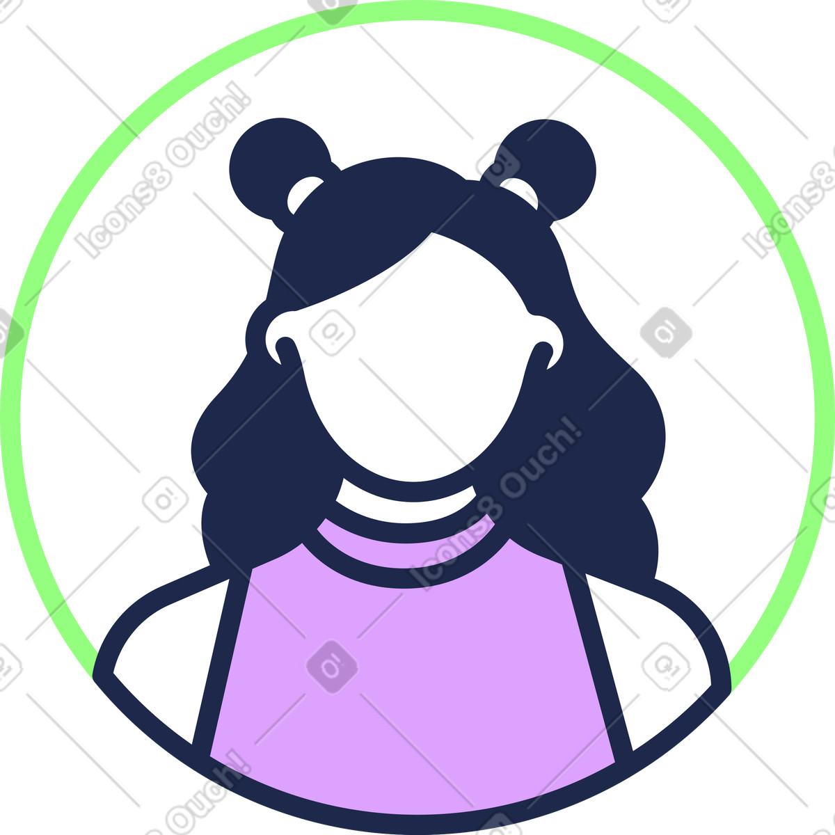 Outline スタイルの ユーザーアイコン のイラストをPNG、SVG形式でダウンロード