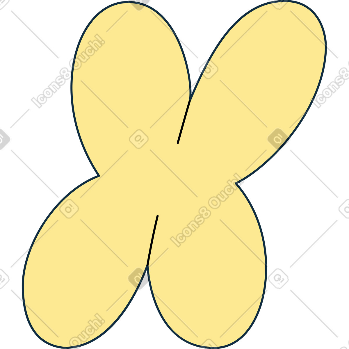 Letter x illustration in PNG, SVG