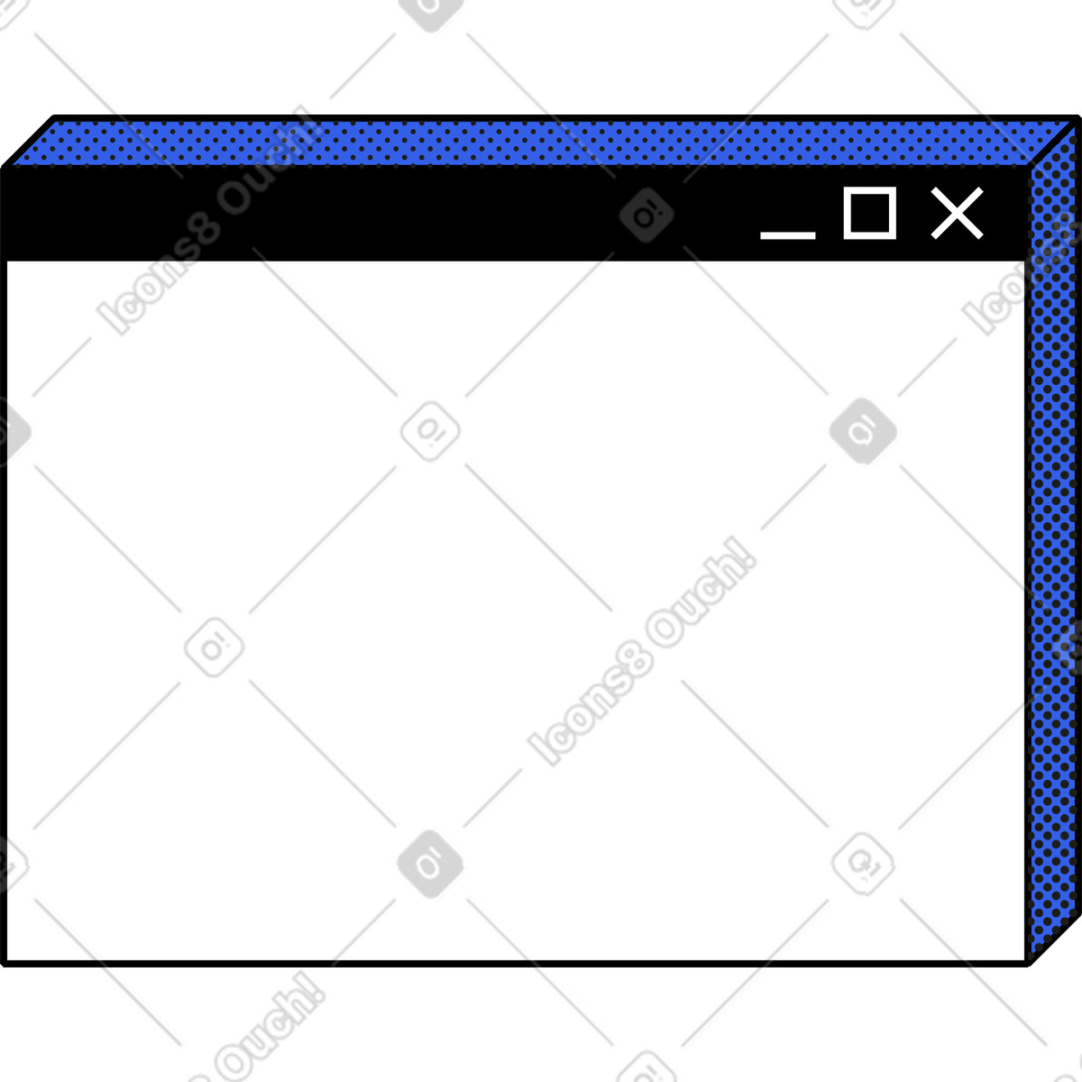 Ilustração de Janela em no estilo Memphis para baixar em PNG, SVG