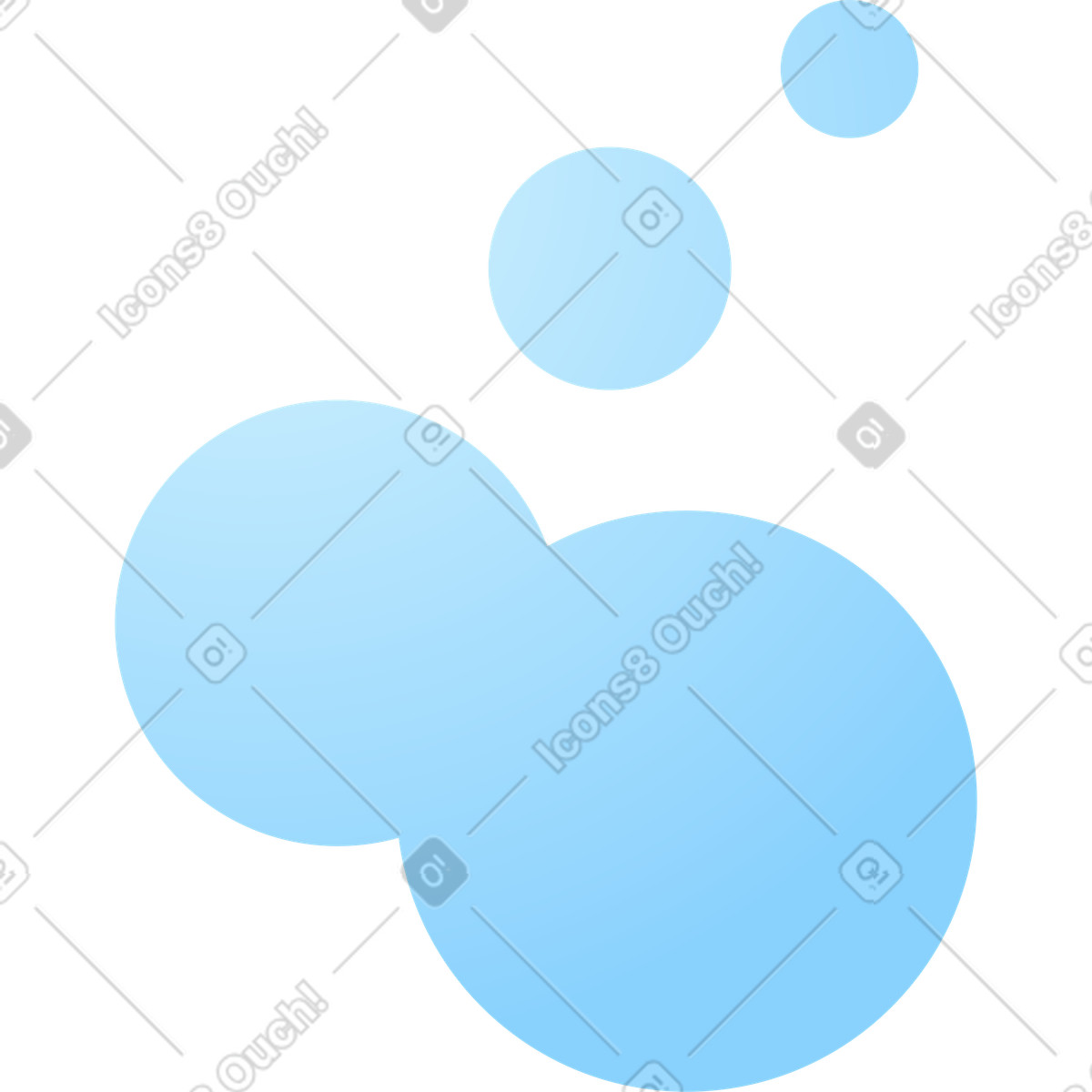 Ilustração de Pequenas bolhas azuis em no estilo Glossy para baixar em PNG, SVG