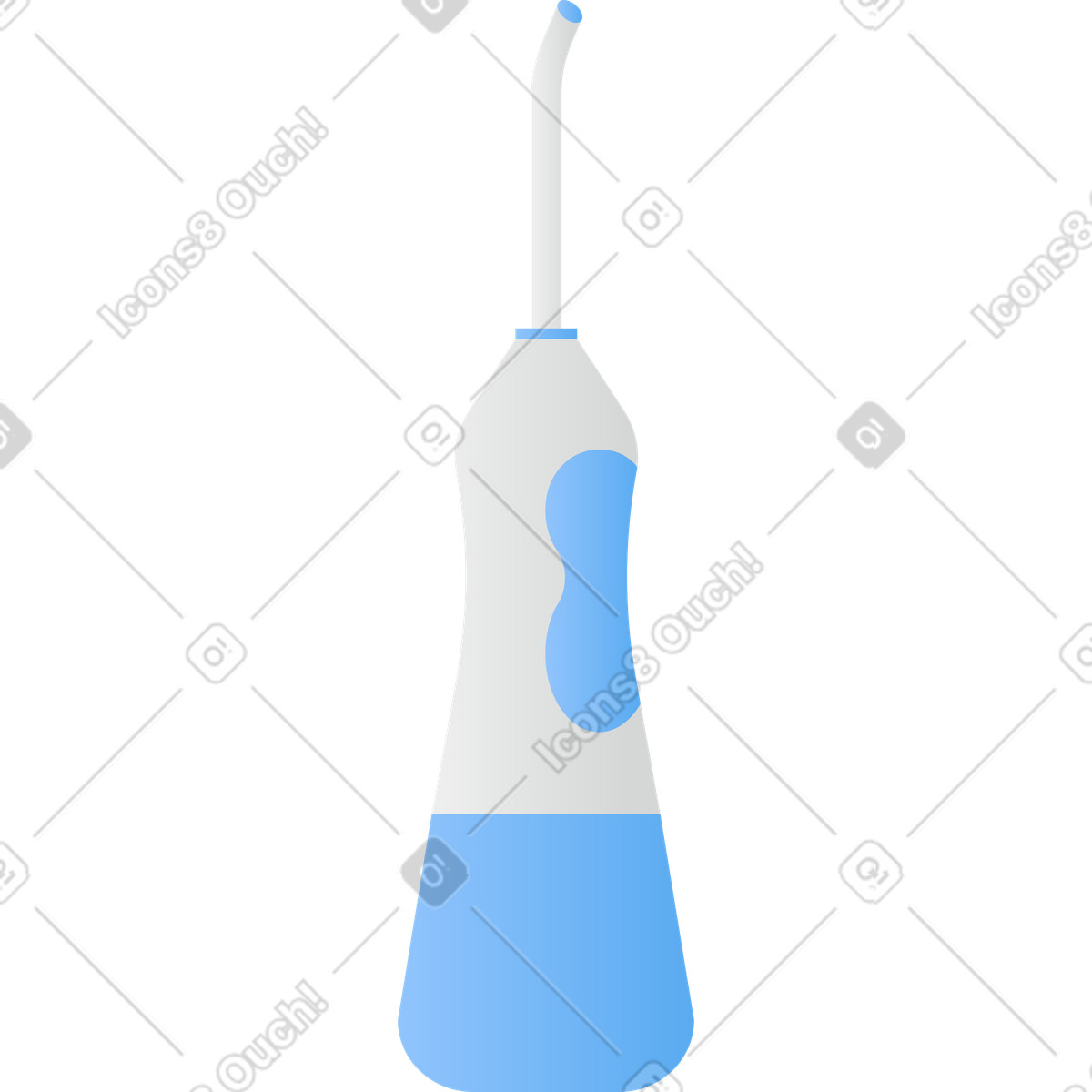 Mouthwash irrigator illustration in Clip style download in PNG, SVG