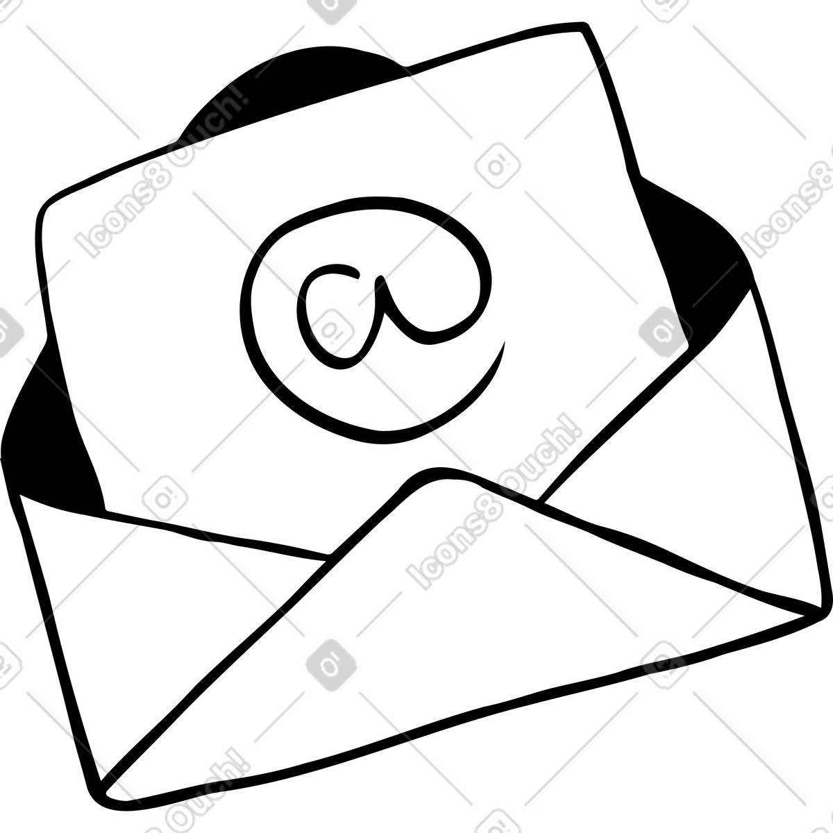 Ilustración Carta abierta en estilo Journal a descargar en PNG y SVG