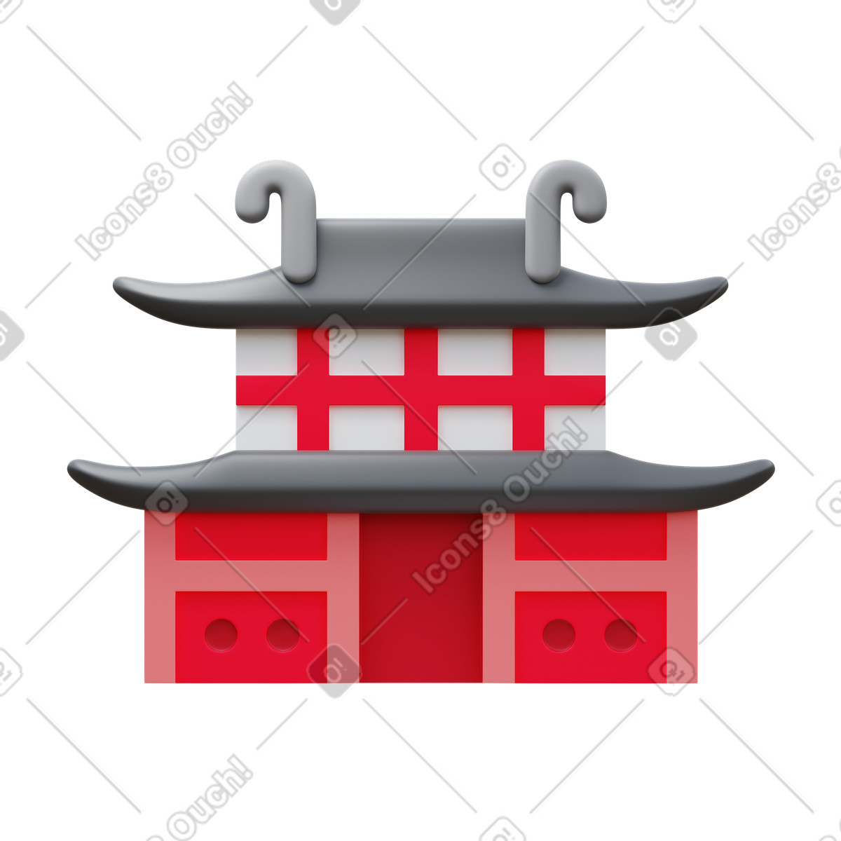 Temple illustrazione in stile 3D Fluency scarica in PNG, SVG